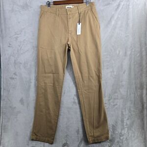 Taylor Stitch Mens 32x32‎ Slim Foundation Pants Khaki Organic Cotton Pants New